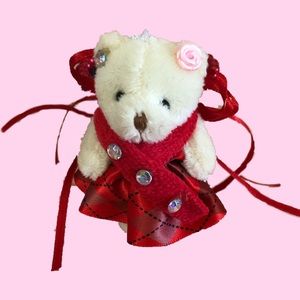 Teddy bear purse charm